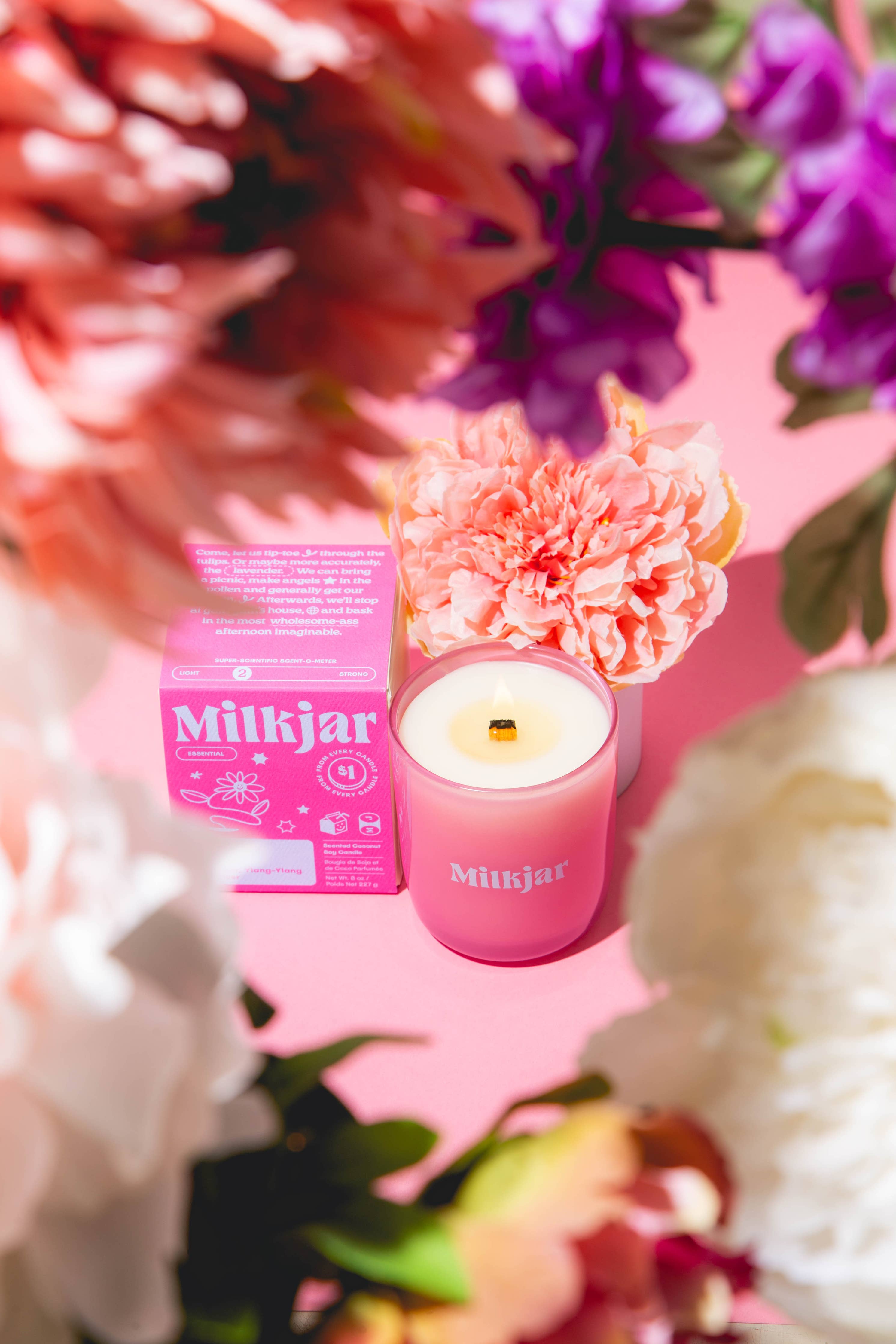 Milk Jar Candle Company - Essential Oil Coconut Soy Candle