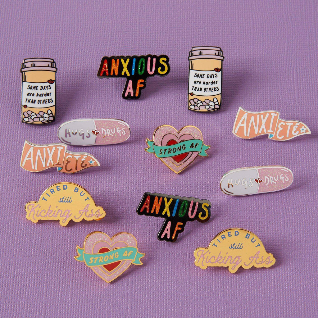 Anxious AF Enamel Pin