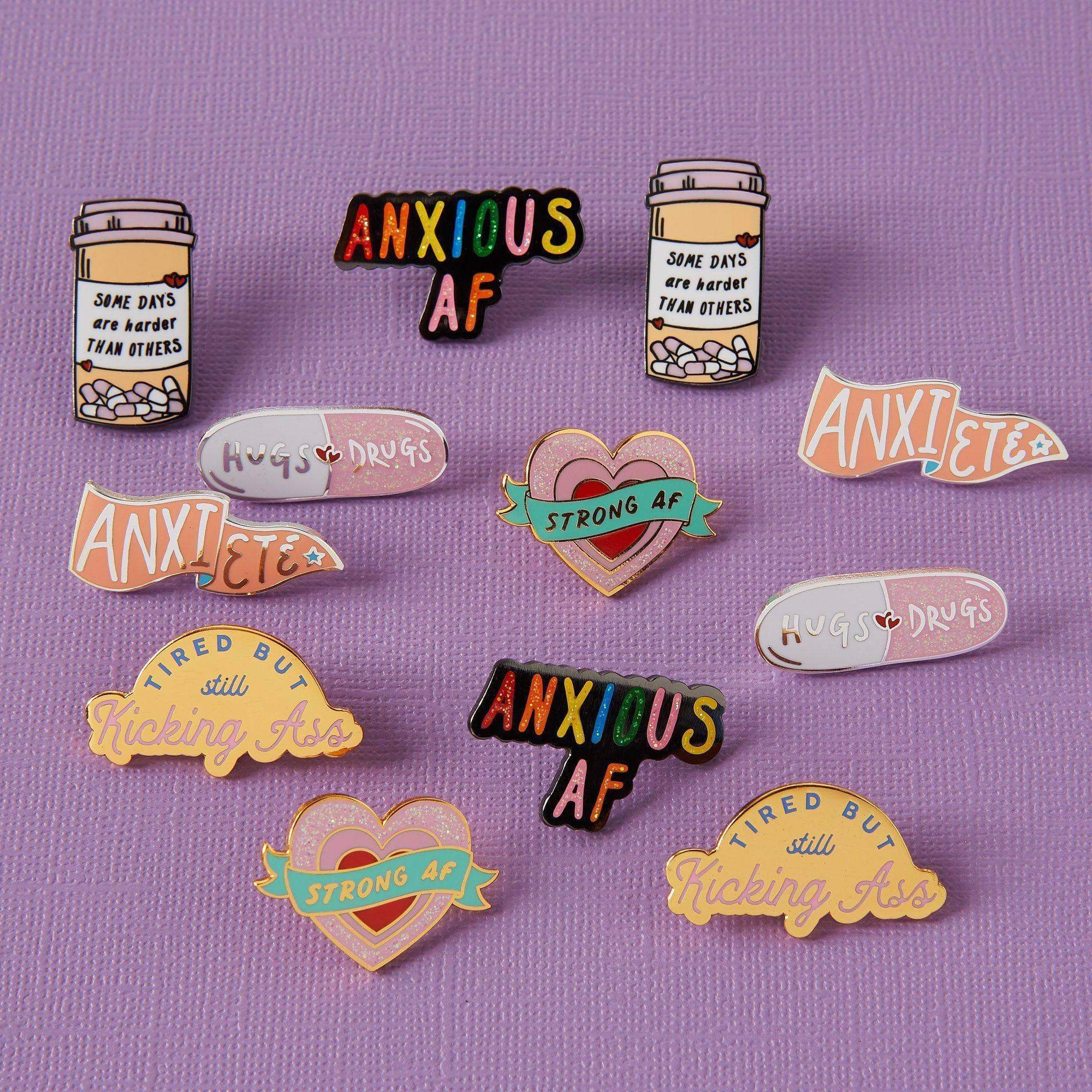 Anxious AF Enamel Pin