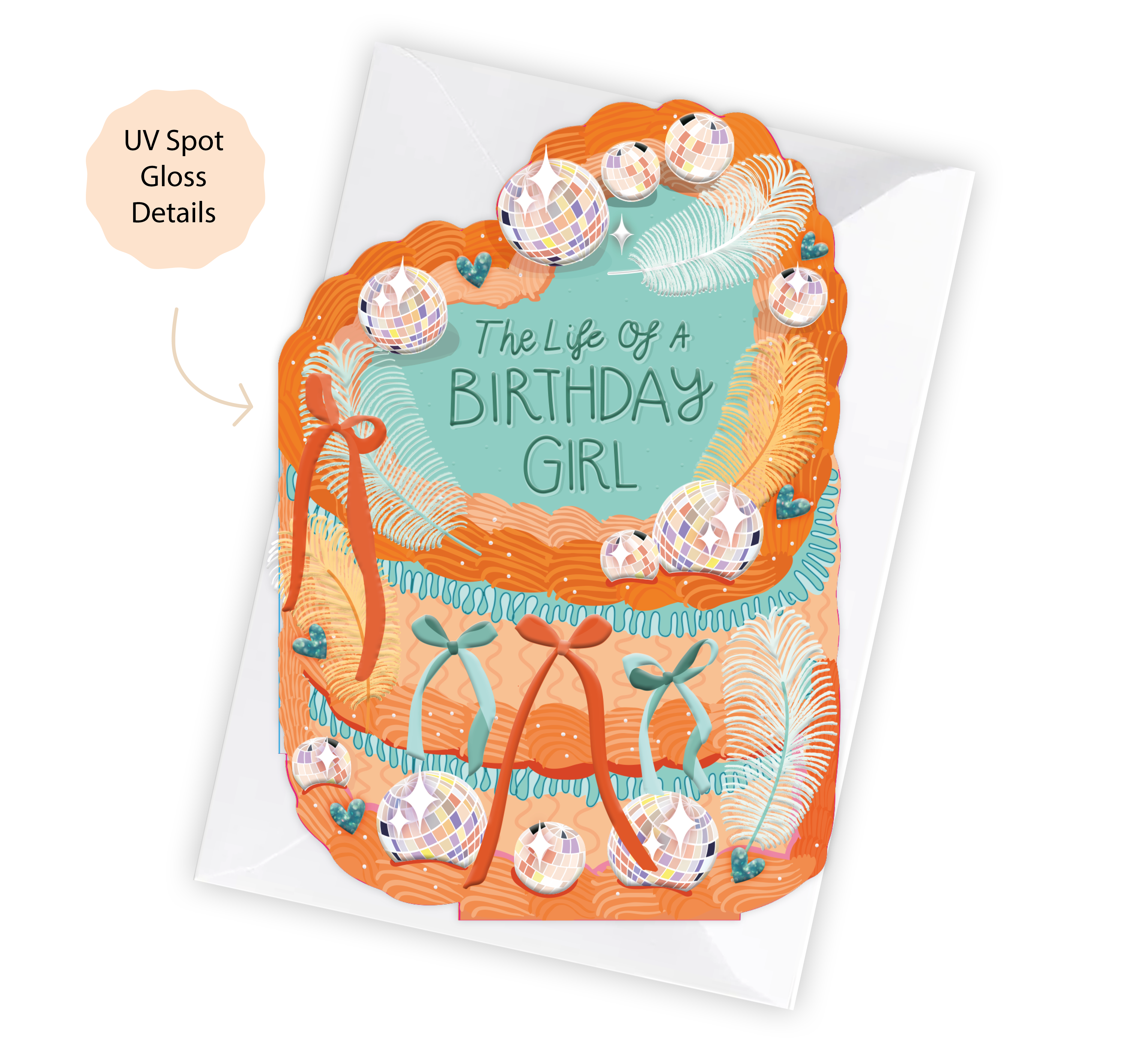 The Life of a Birthday Girl - Cake Shaped Greeting Card