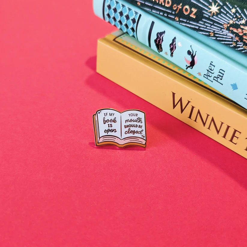 Book Reader Enamel Pin Badge