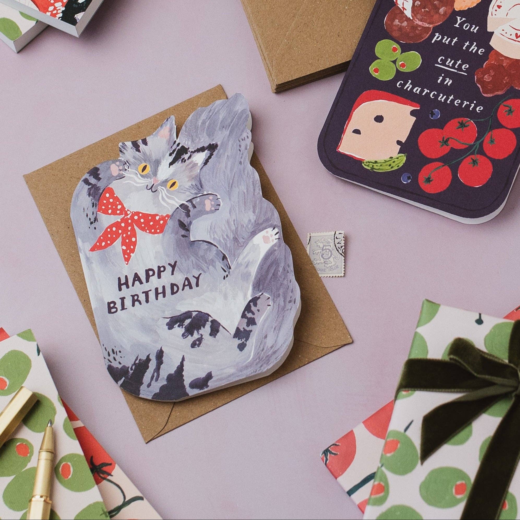 Bandana Cat Birthday Card | Cat Lover Birthday Cards