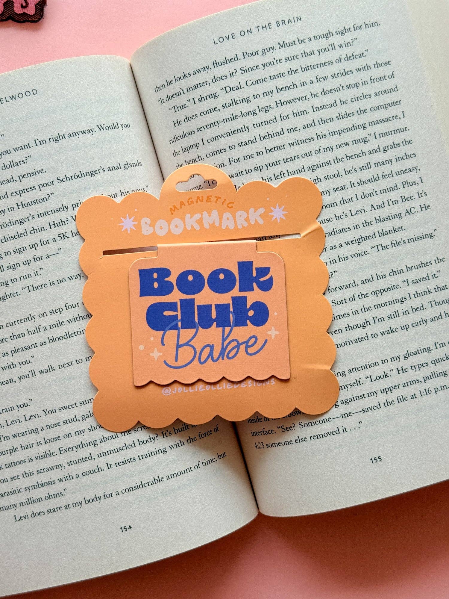 Yellow Book Club Babes Magnetic Bookmark