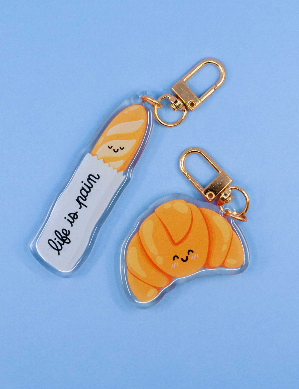 Joanna Behar - "Life is Pain" Baguette Keychain