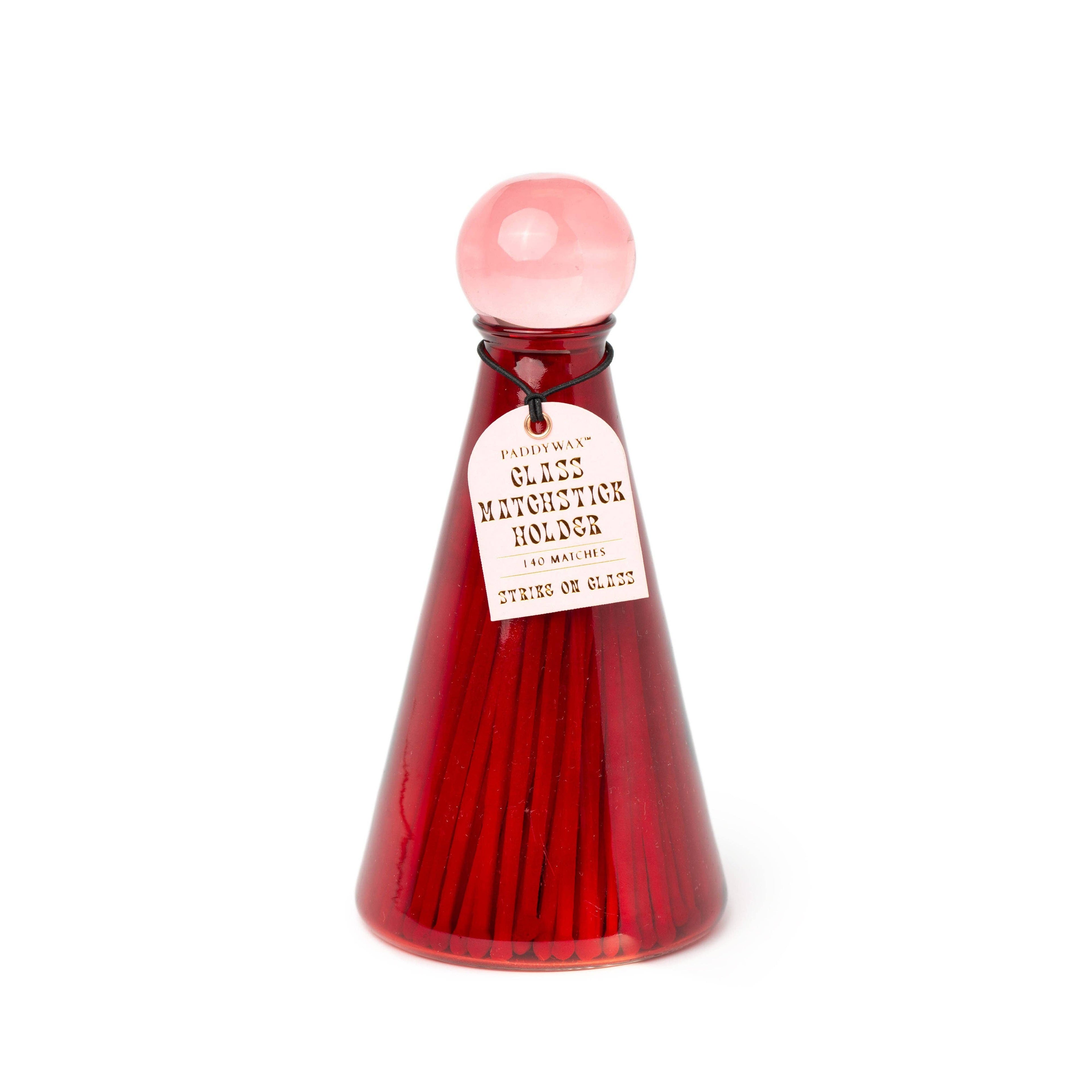Volcano Red Glass Matches