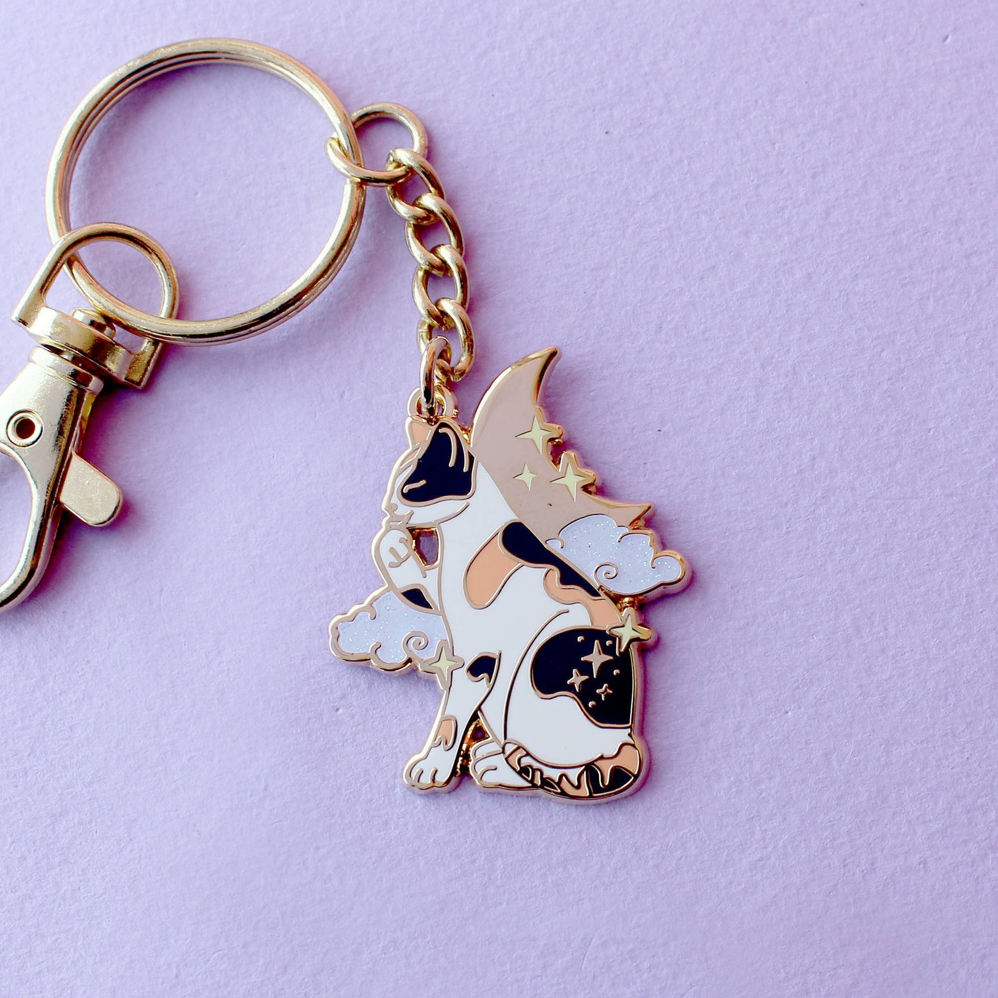 Glitter Punk - Calico Cat Key Chain