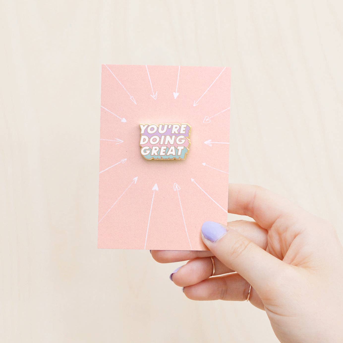 Alphabet Bags - You're Doing Great Enamel Pin