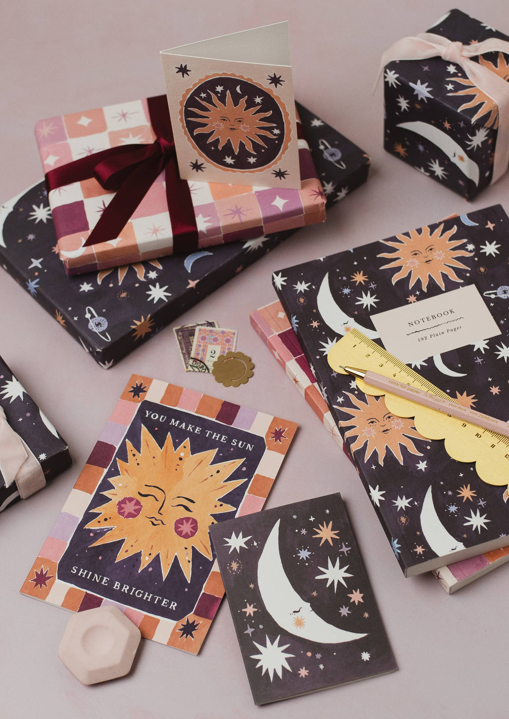 Dream Quilt Gift Wrap | Quilted Stars Wrapping Paper Sheets