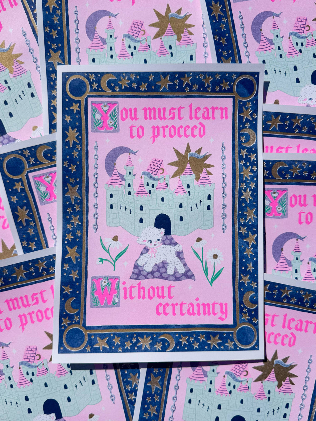 Proceed Without Certainty A4 Risograph Print