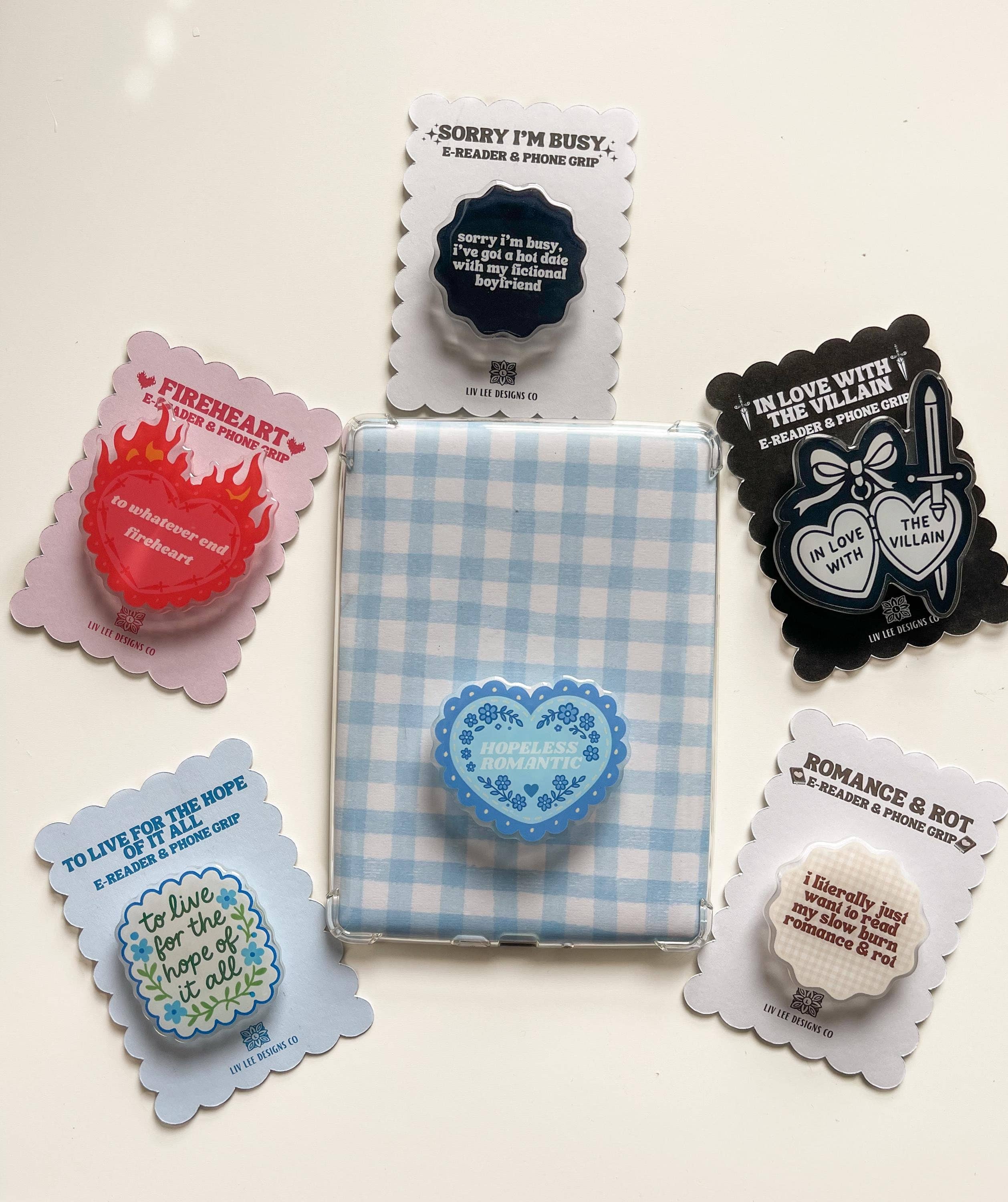 Liv Lee Designs - Hopeless Romantic Kindle & Phone Grip