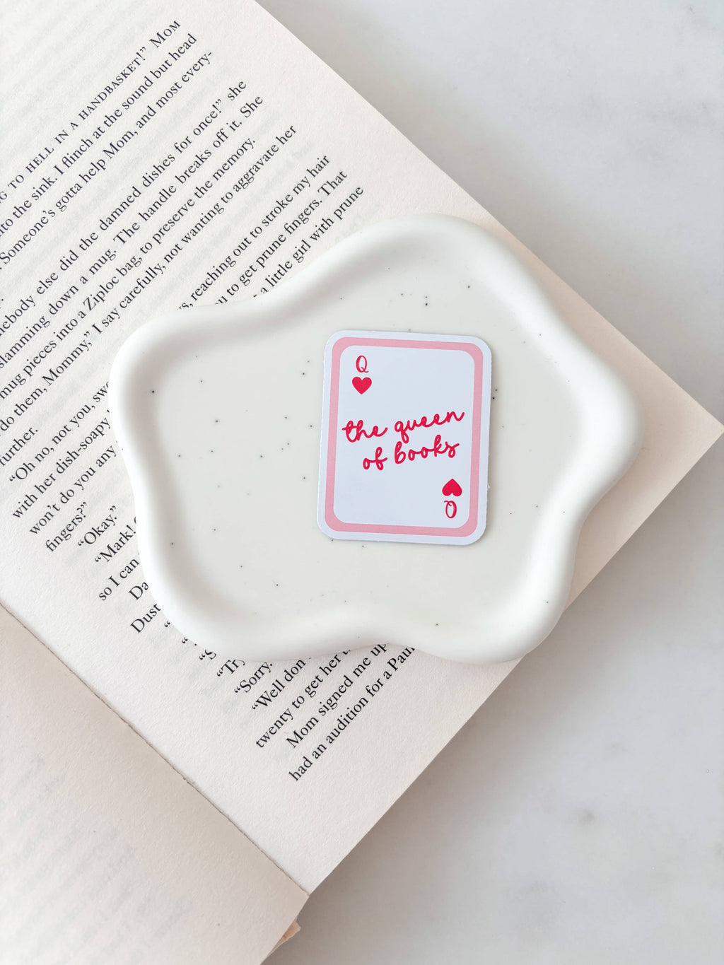 Queen of Books Card Sticker