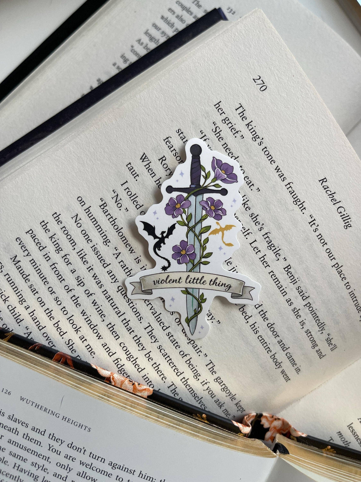 Violet Dragons Romantasy Sticker | Fantasy Romance Decal