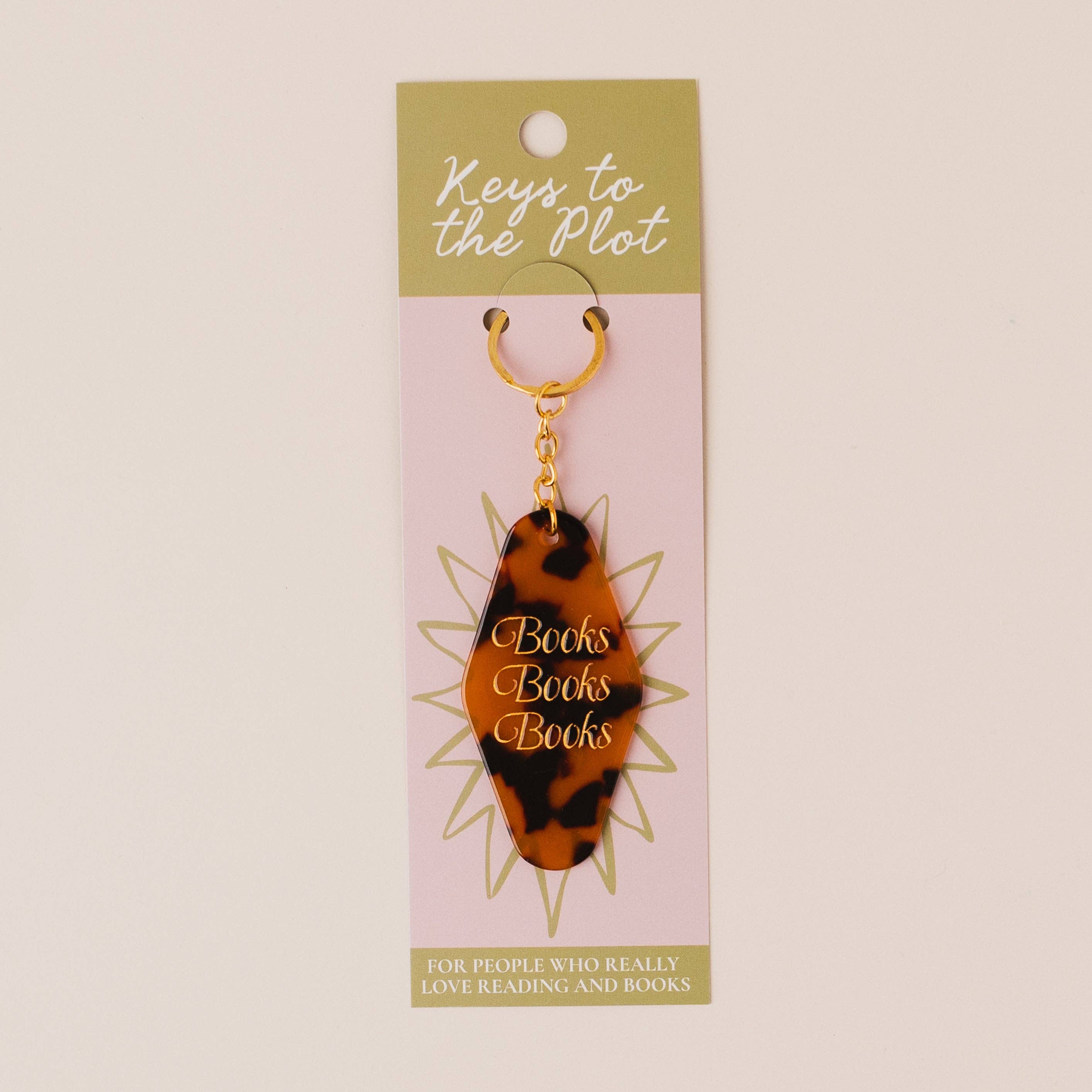 BOOKS BOOKS BOOKS Book Lover Motel Keyring