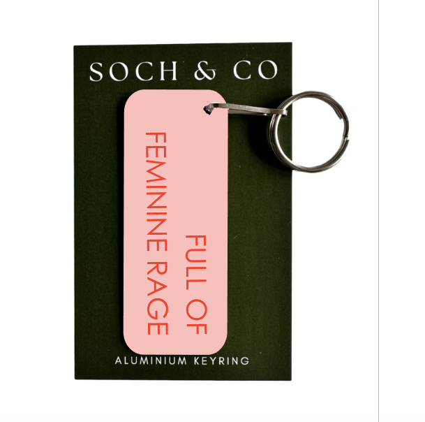 Full of feminine rage keyring keychain