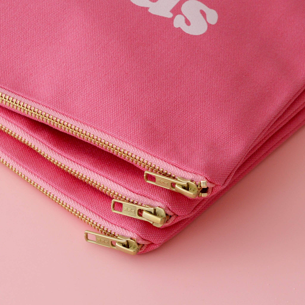 Alphabet Bags - Bright Pink Snacks Pouch