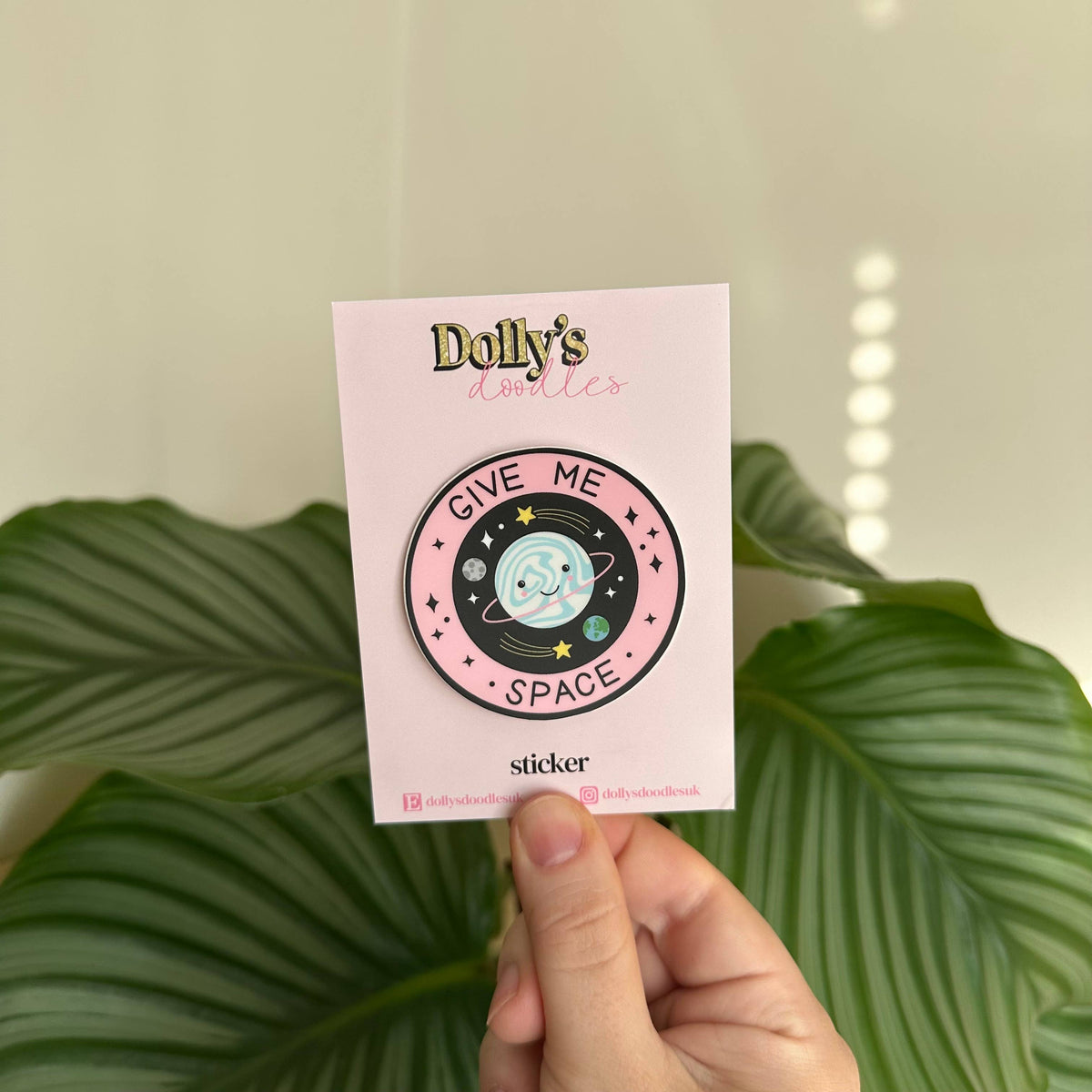 Matte Sticker | Give Me Space Planet Celestial Cute Gift