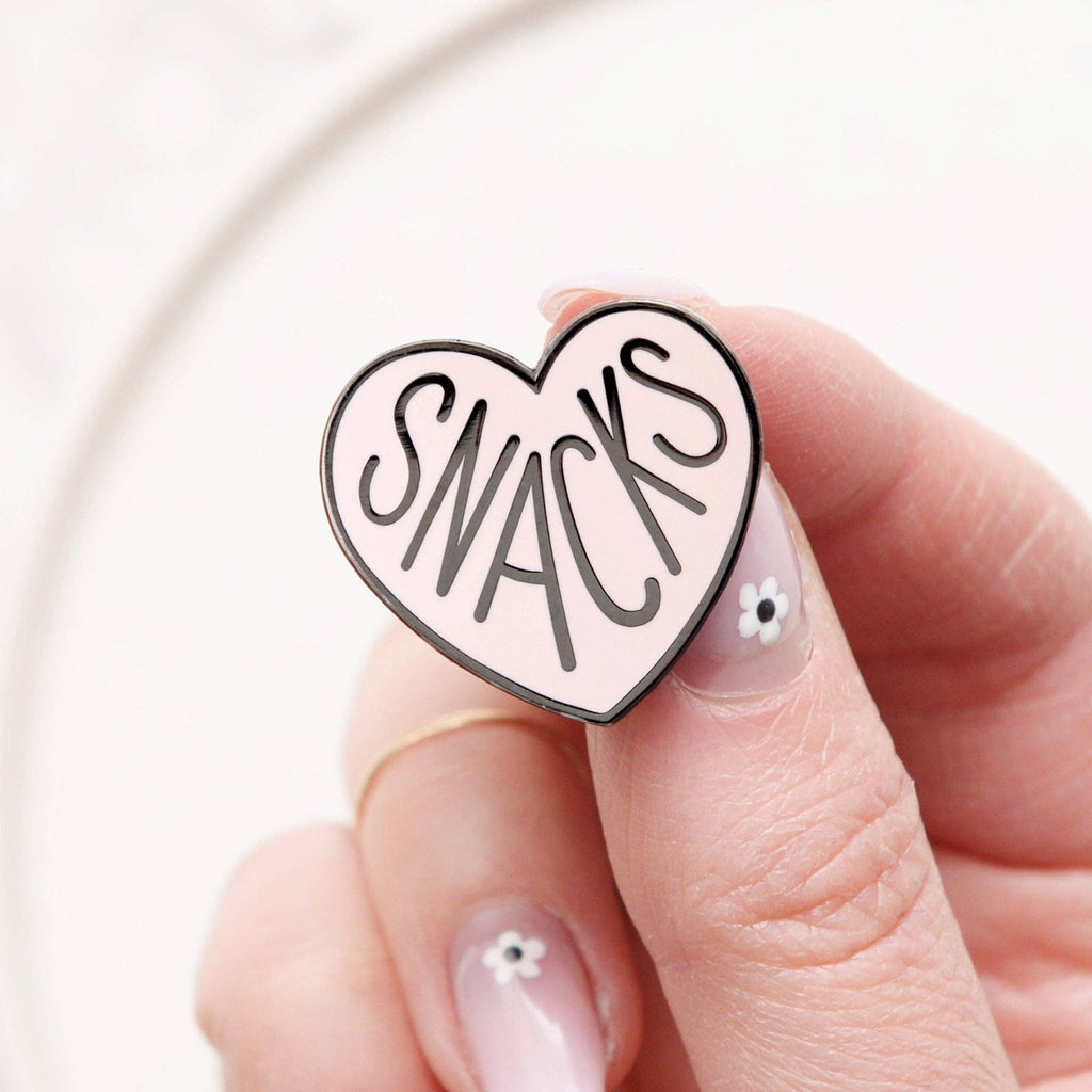 Alphabet Bags - Heart Snacks Enamel Pin