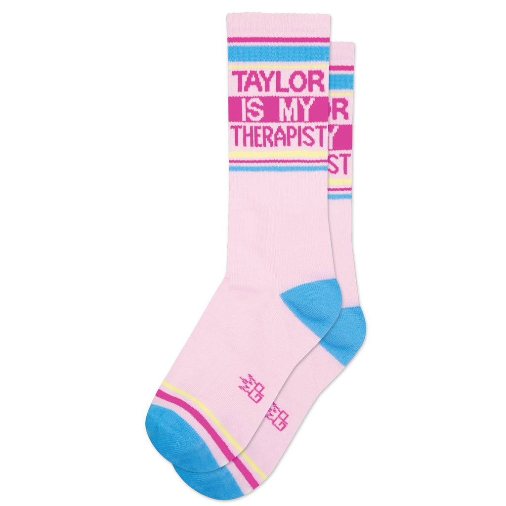 Taylor Is My Therapist Gym Crew Socks