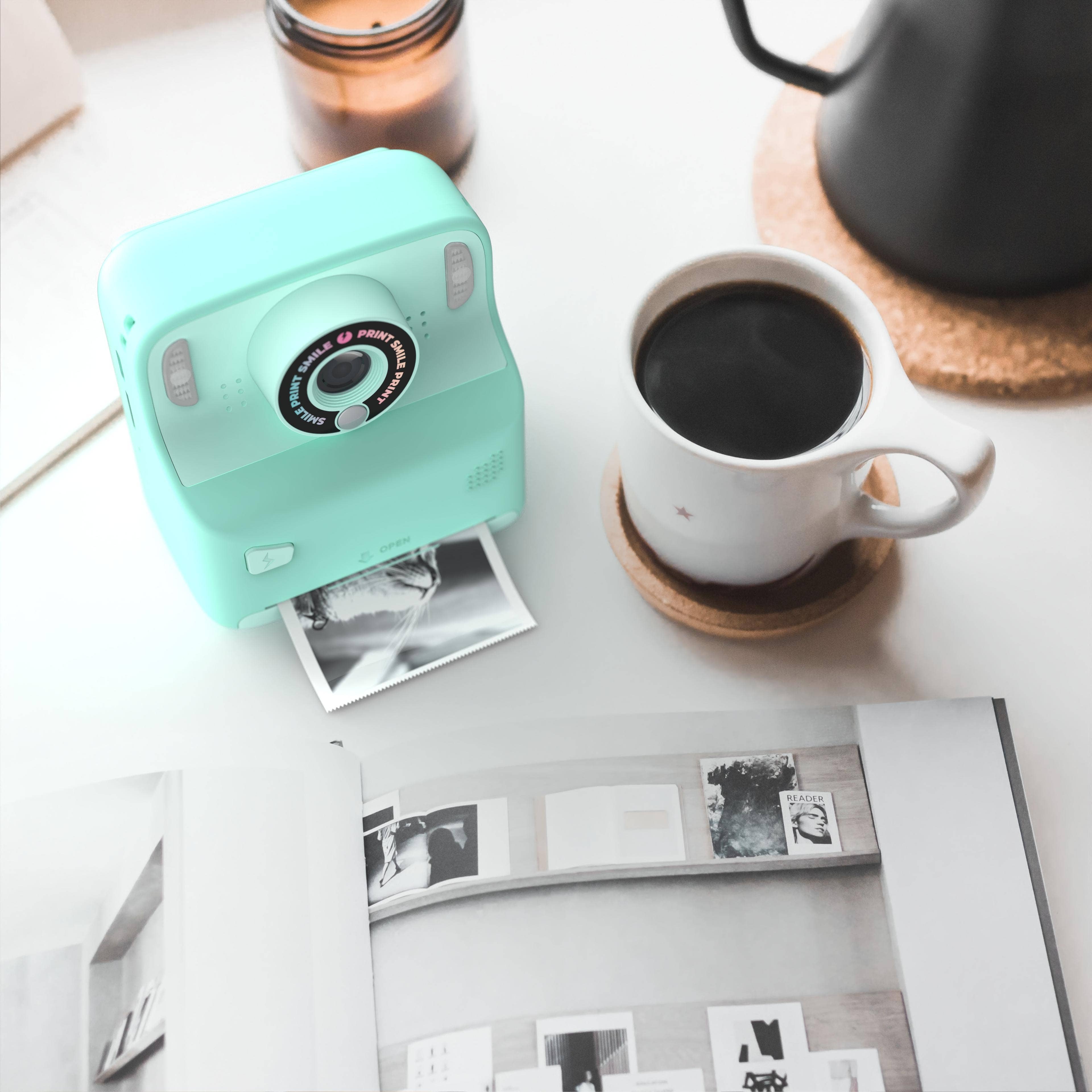 PixiPrint Turquoise – Camera for kids Click & Print