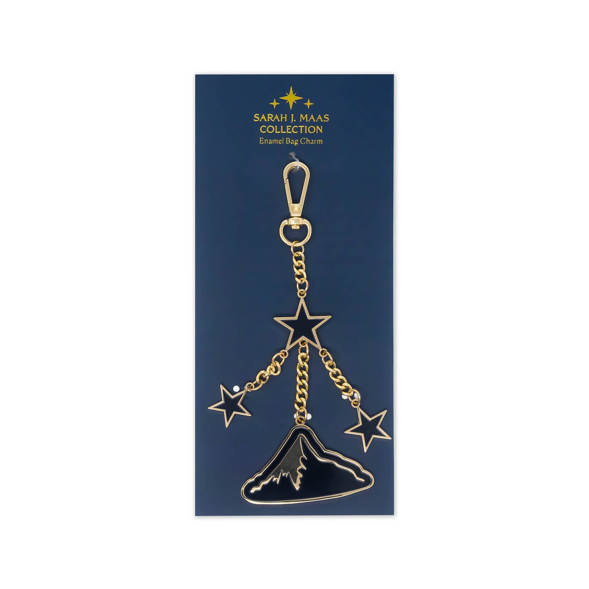 Sarah J Maas Enamel Bag Charm, Mountains Stars