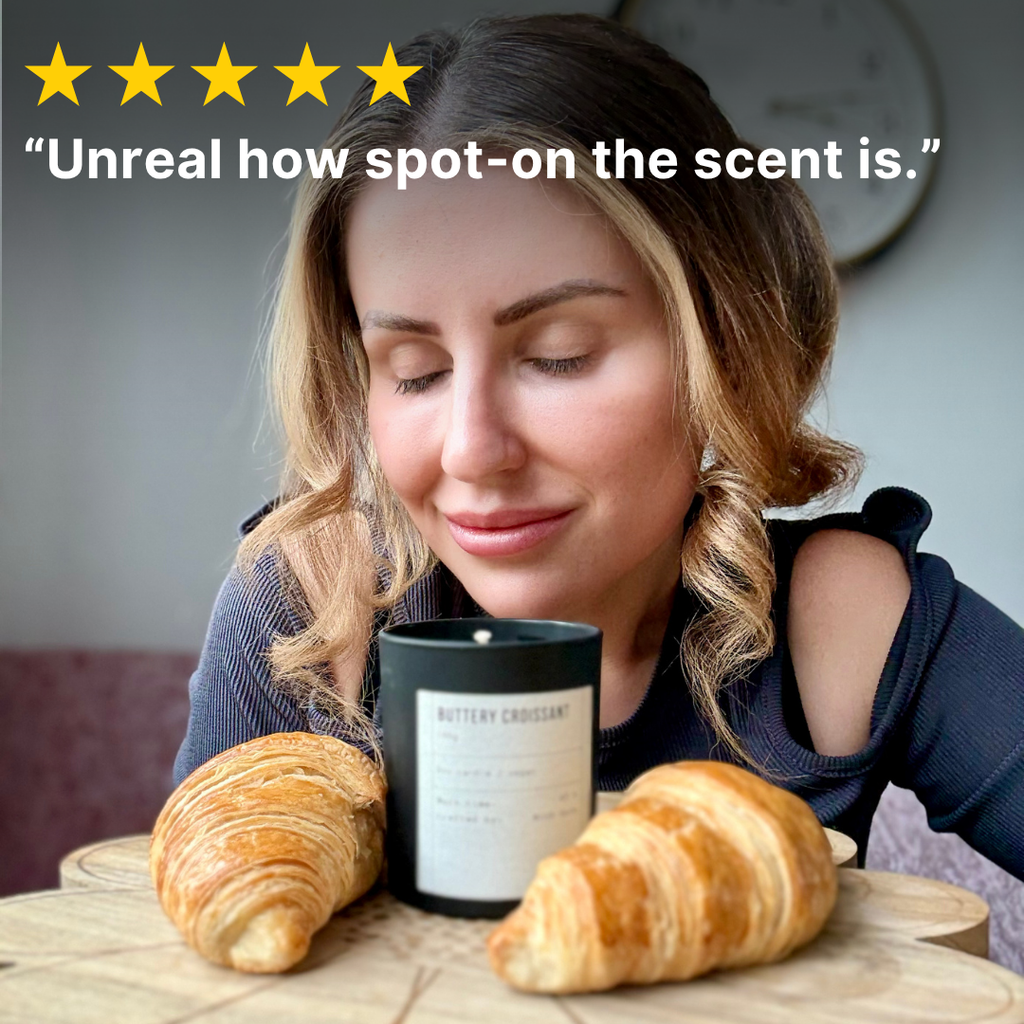 Croissant Scented Candle - Birthday Gift, Bakery-scent