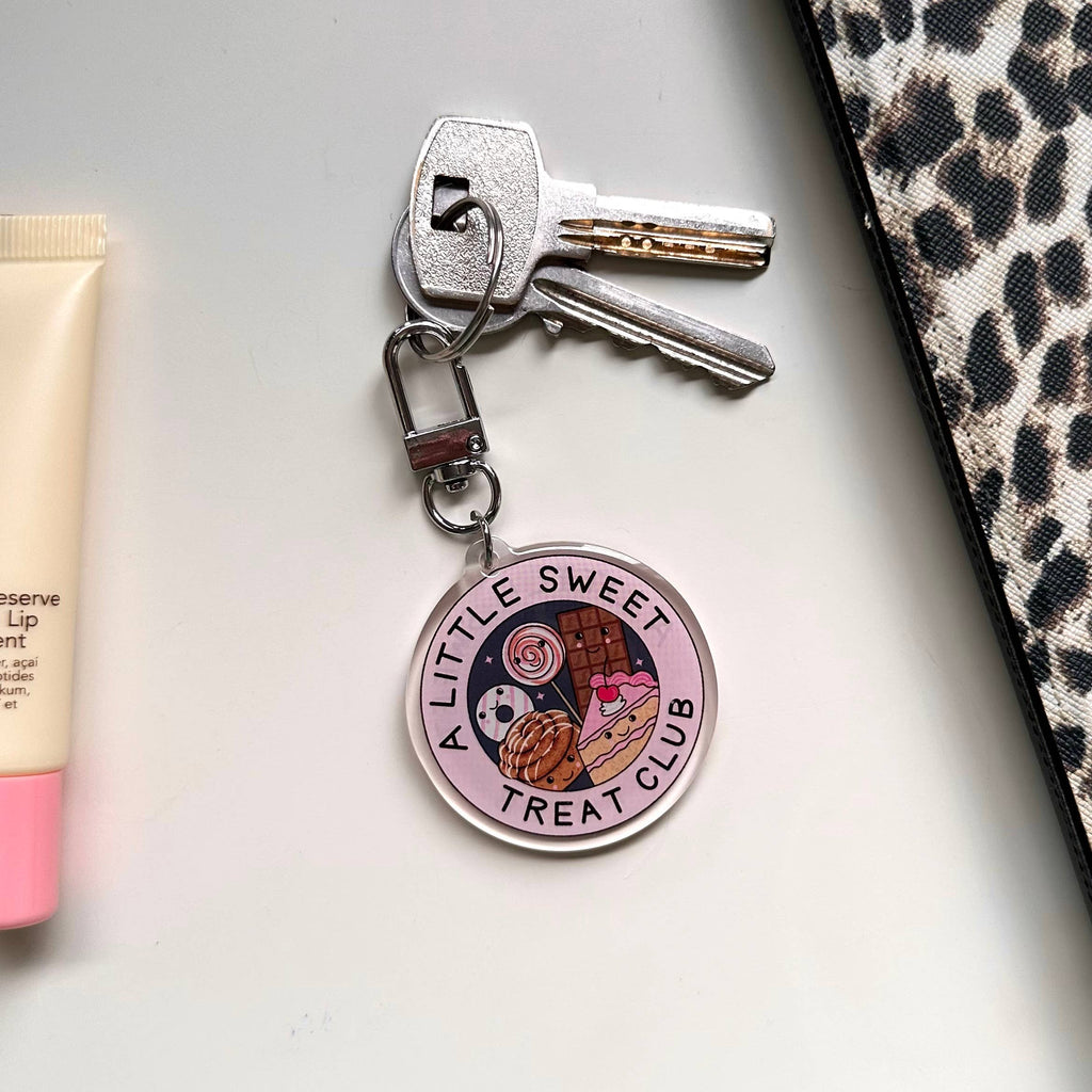 Sweet Treat Keyring Snacks Lover Cute Pink Gift