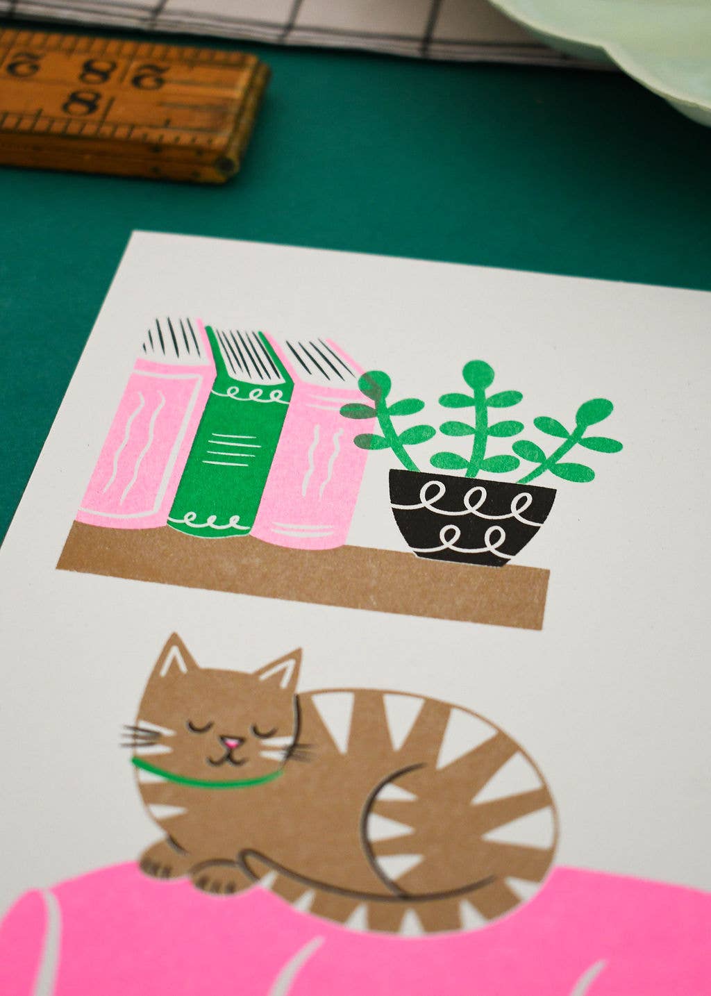 Nat ElIis Illustration - Sleepy Sunday Heavyweight Riso Print