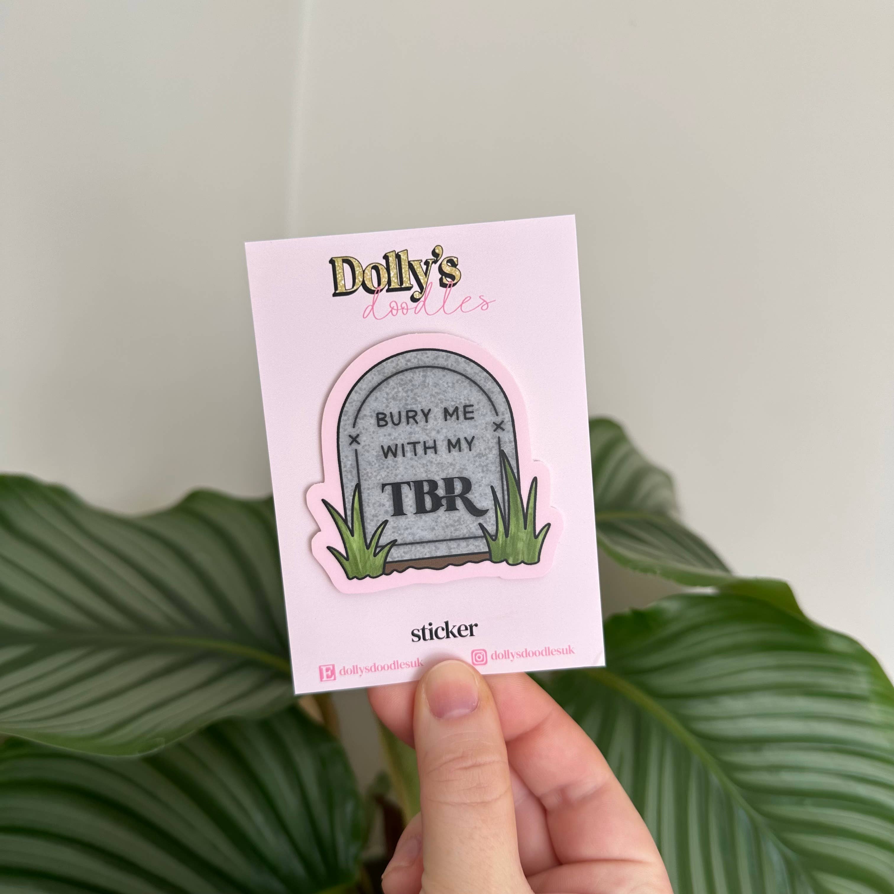 Matte Sticker | TBR Bookish Bookworm Reading Pink Gift