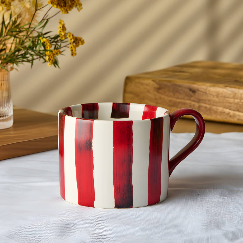 Stripes Mug Red