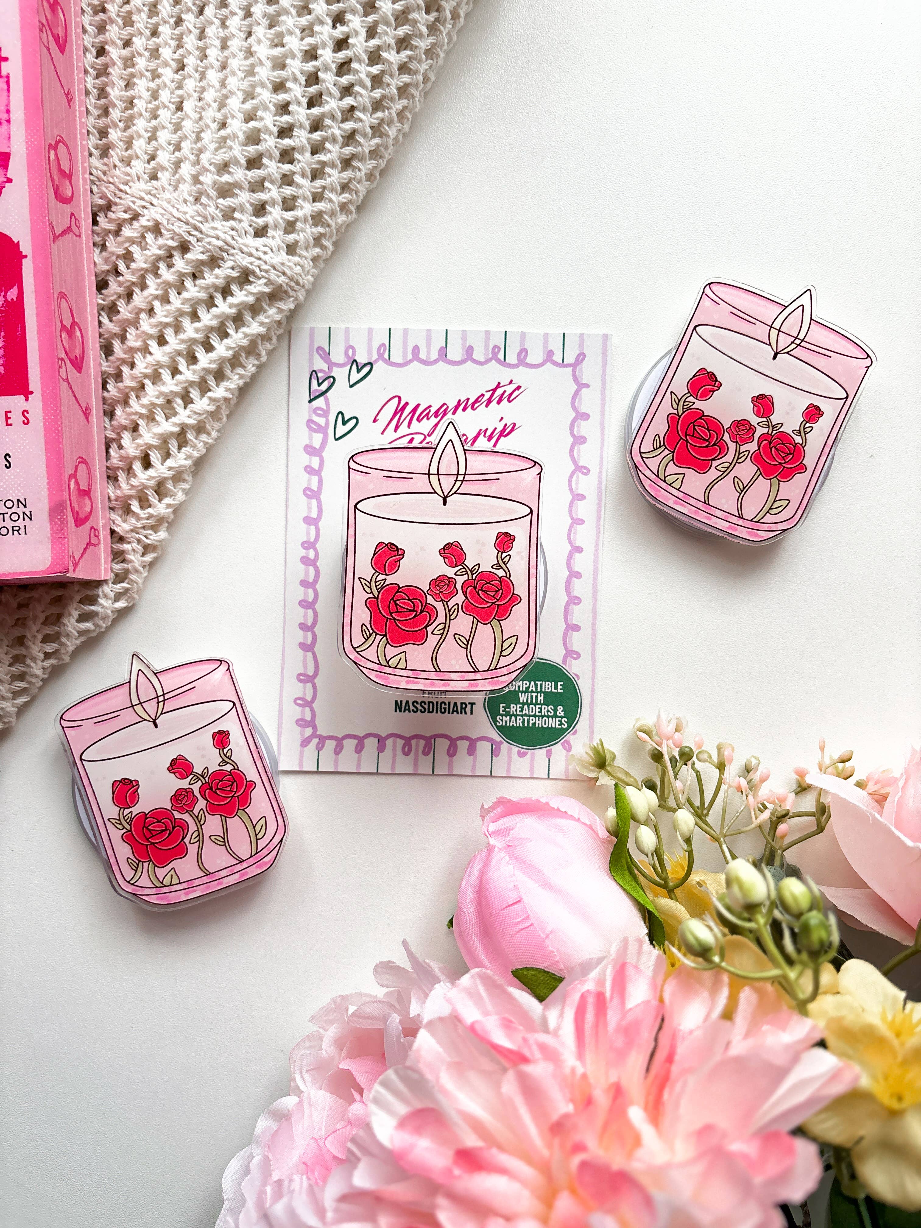 Romance Magnetic Grip for Kindle/Kobo/Smartphone