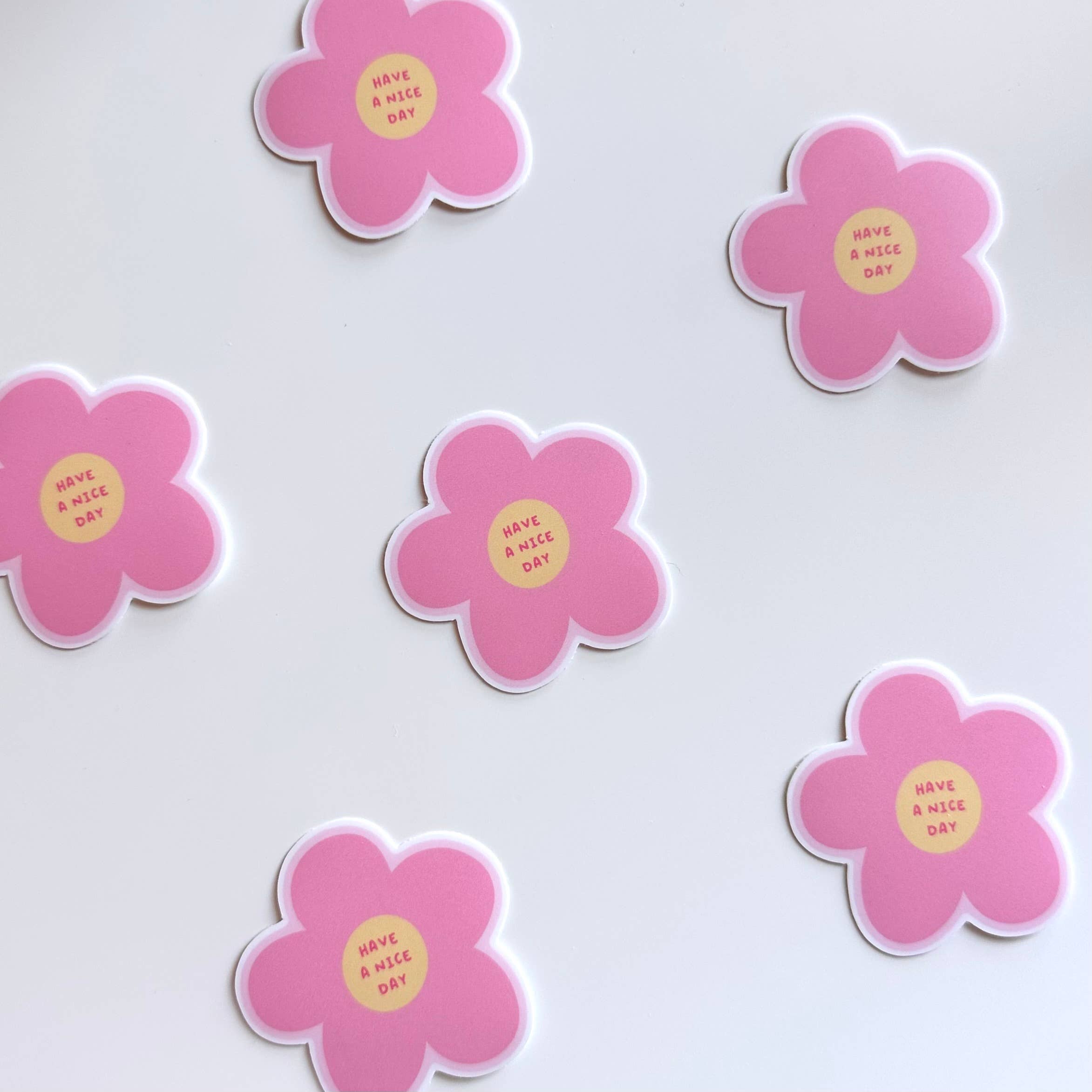 Dolly's Doodles - Have a Nice Day Flower Sticker (Pink)