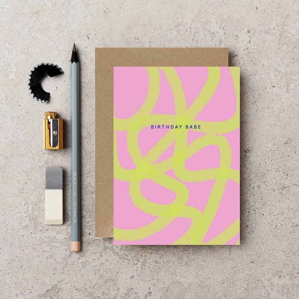 BIRTHDAY BABE NEON Card