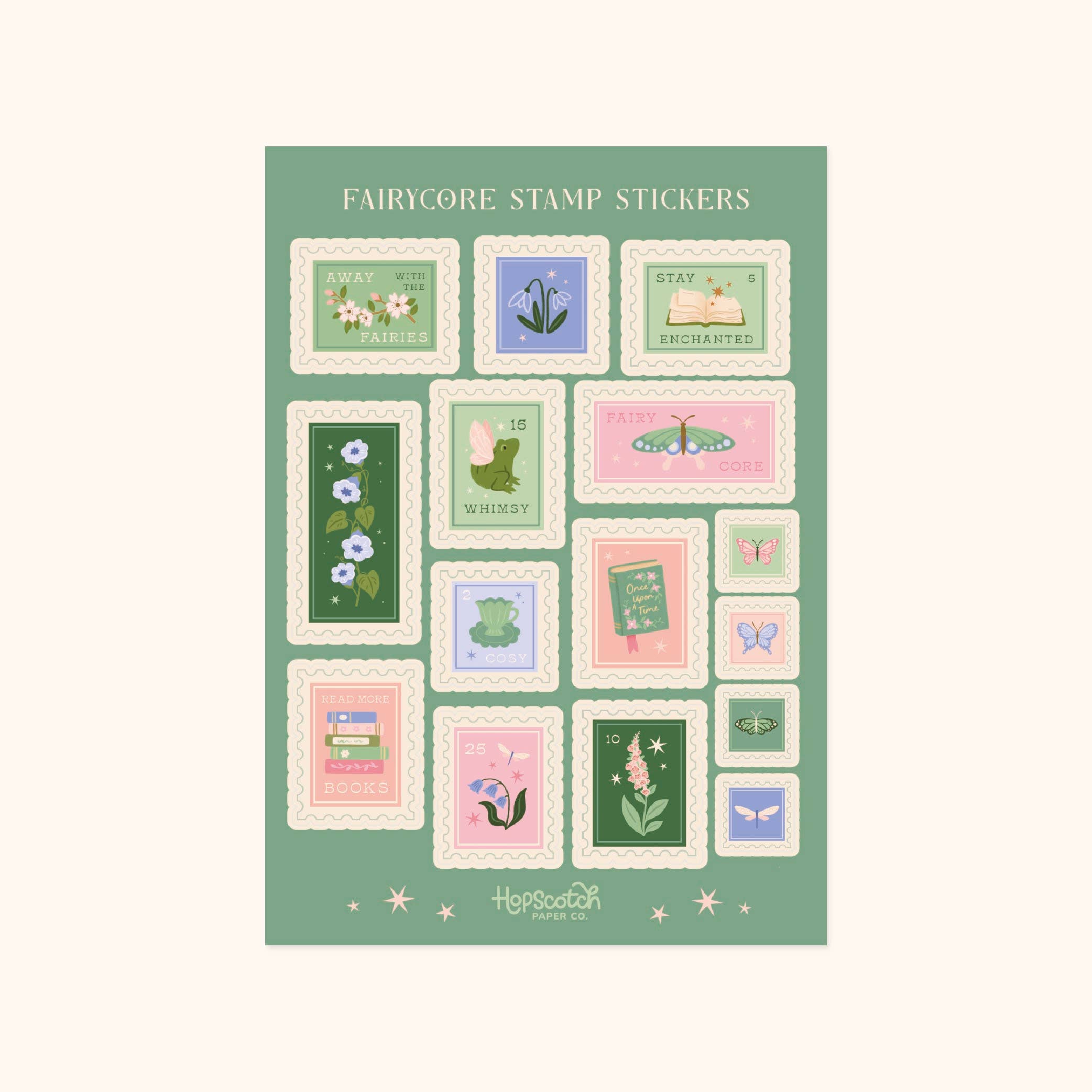 Hopscotch Paper Co. - Fairycore Stamps Sticker Sheet