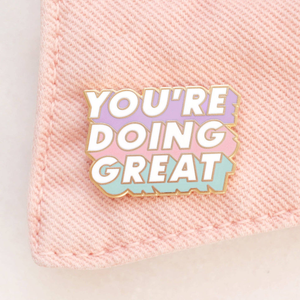 Alphabet Bags - You're Doing Great Enamel Pin