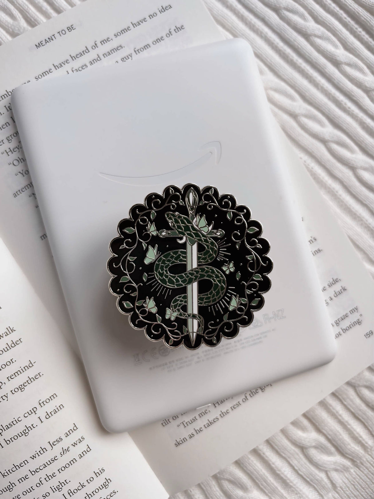 Silver Serpent E-Reader Grip