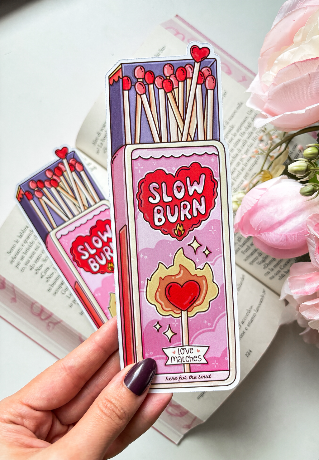Slow-burn bookmark, bookish merch gift for book lover