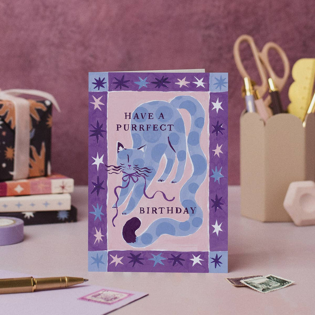 Cat Purrfect Birthday Card | Cat Lover Birthday Cards