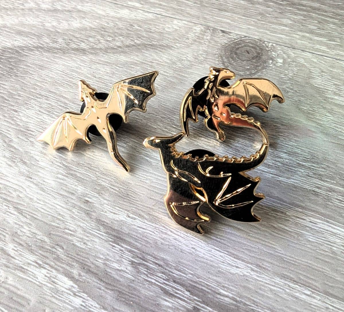 Geek and Artsy - Flying Dragons Enamel Pins (set of 3)