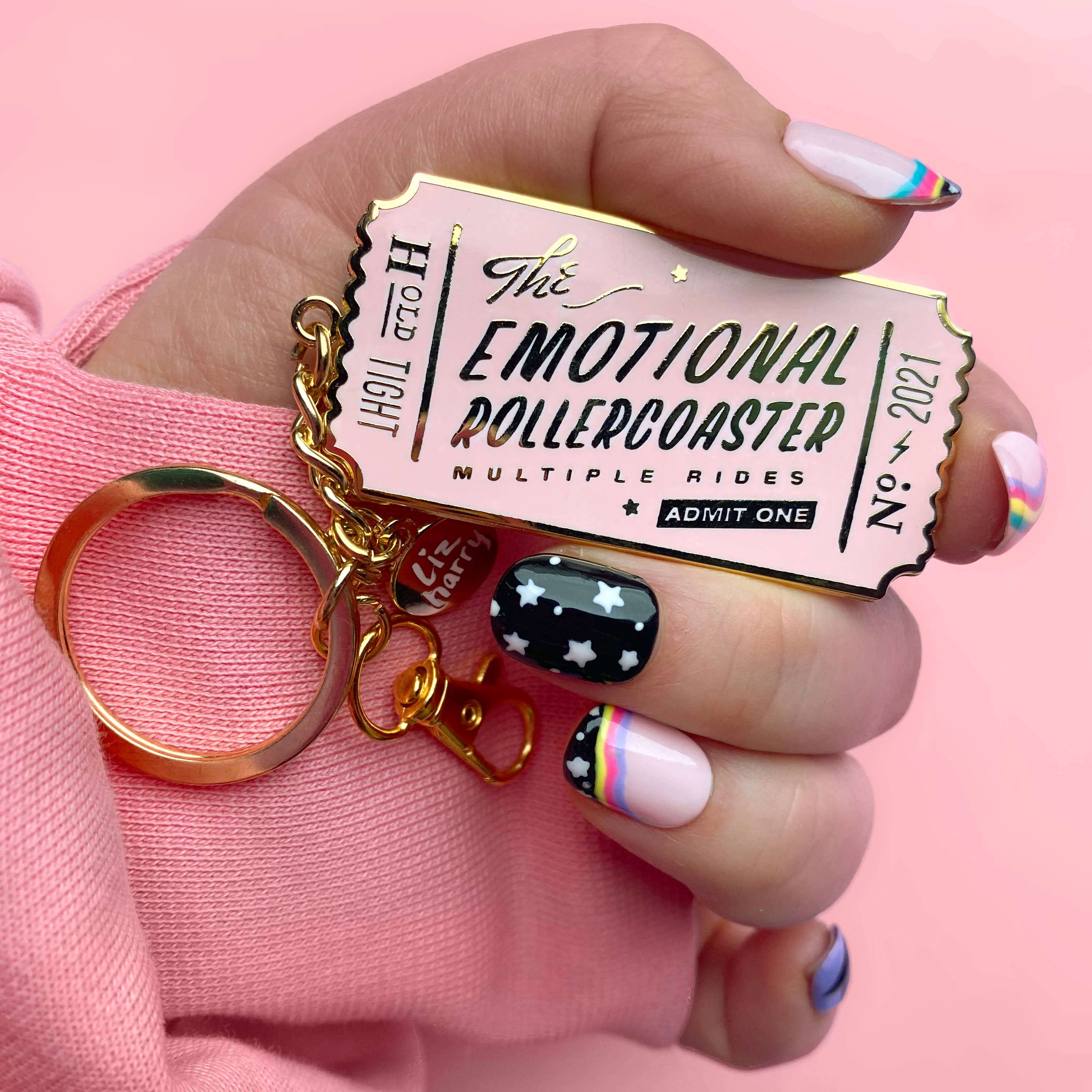 Emotional Rollercoaster Ticket Keychain