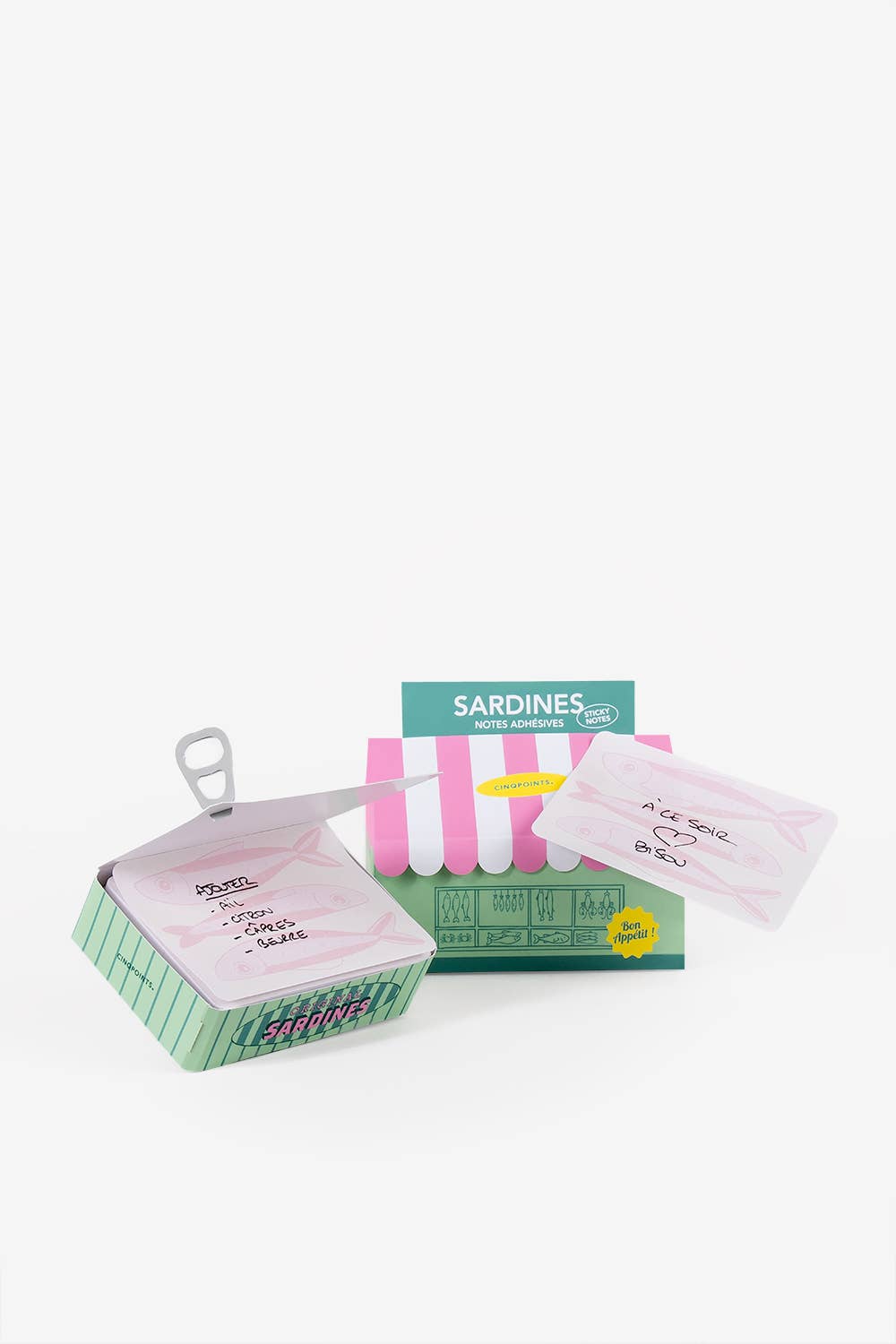 New-Sticky Notes Green Sardines Stationery Gift