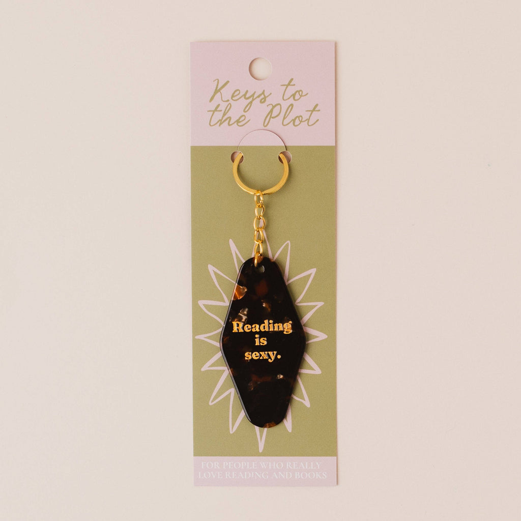 READING IS SEXY Book Lover Motel Keyring