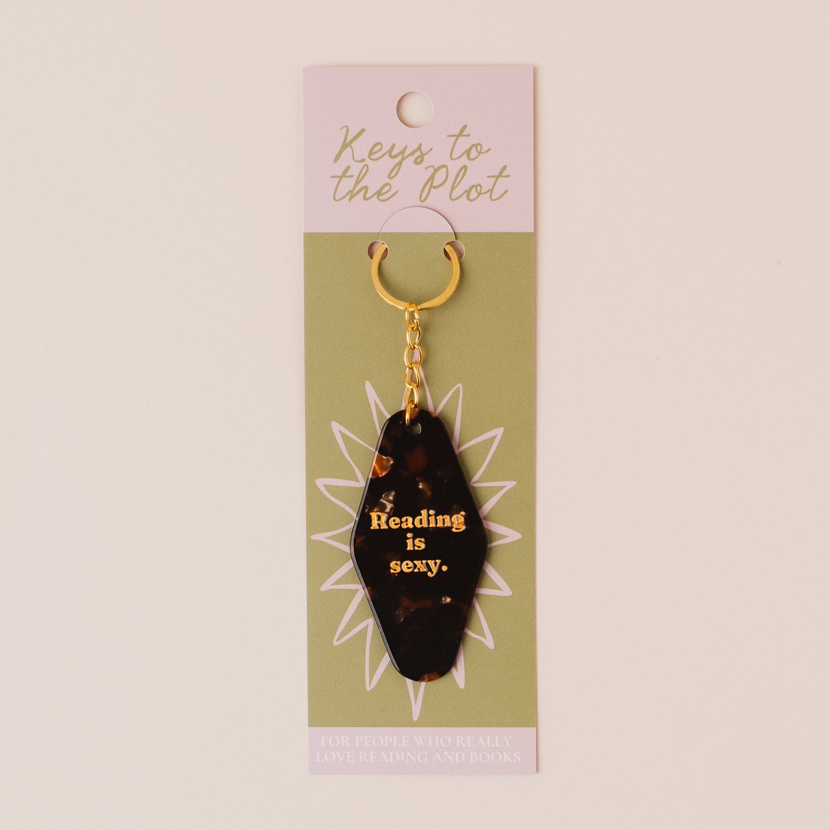 READING IS SEXY Book Lover Motel Keyring
