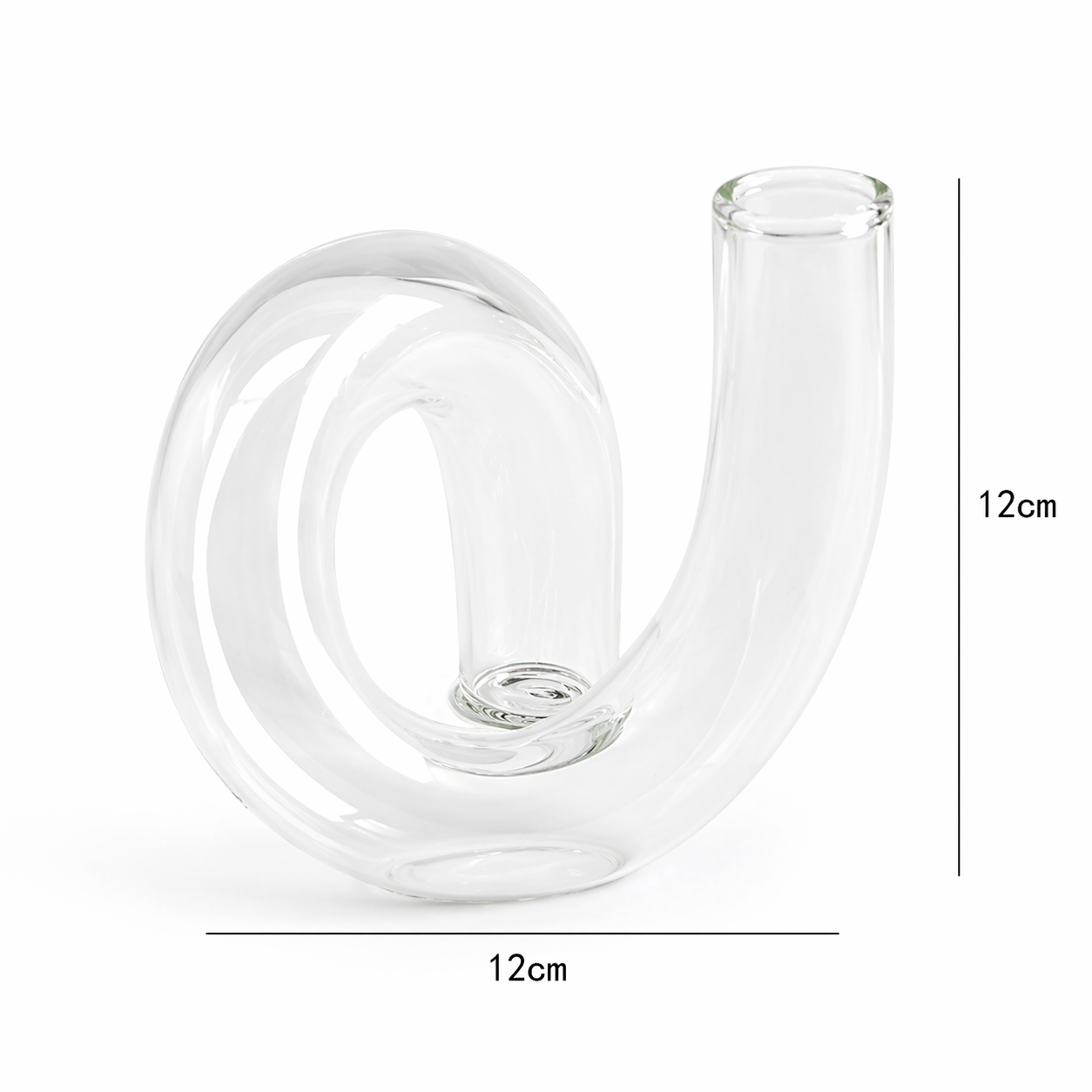 Twist Glass Candlestick Holder / Flower Vase