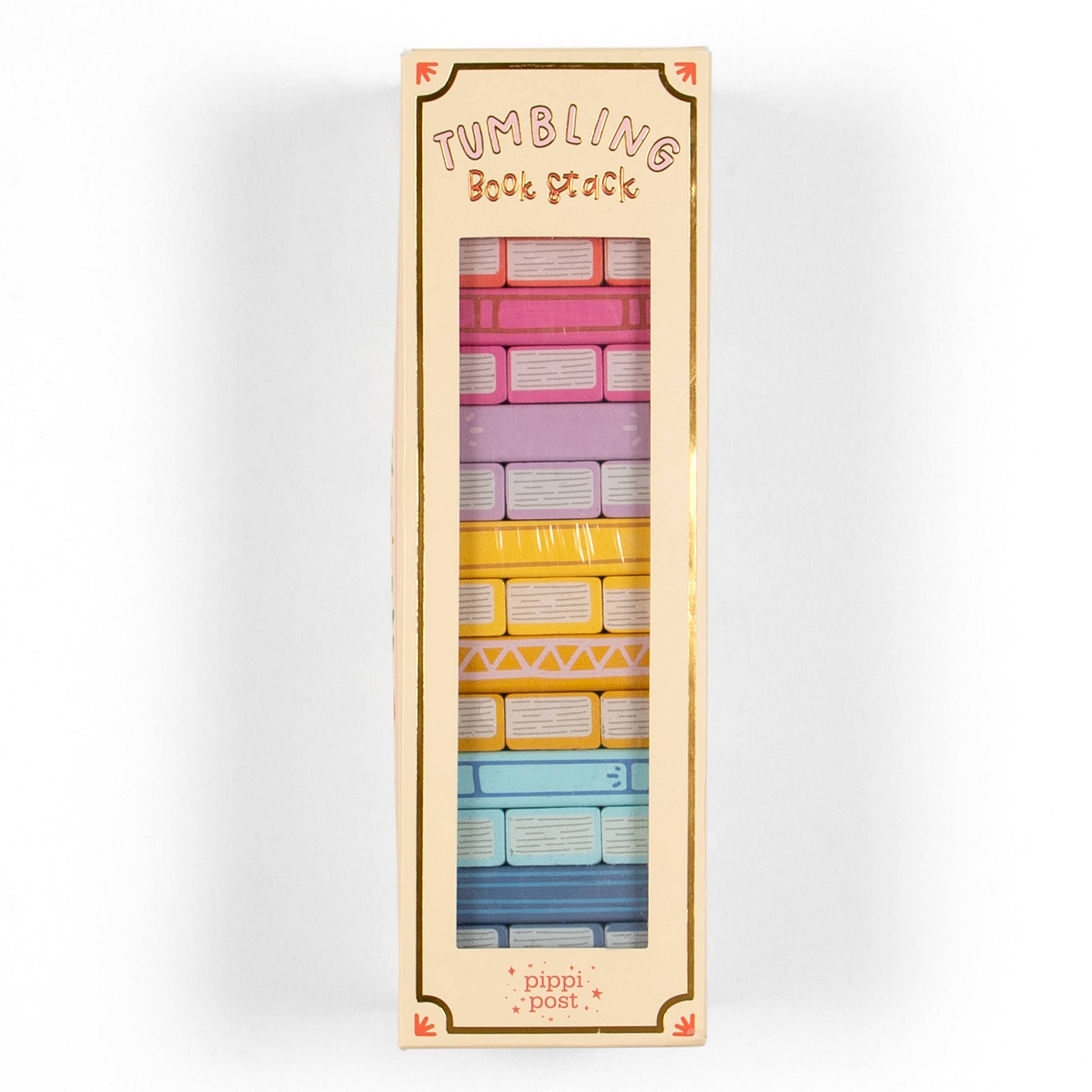 Tumbling Book Stack Jenga - Wooden Block Stacking & Balance Game (slight damage)