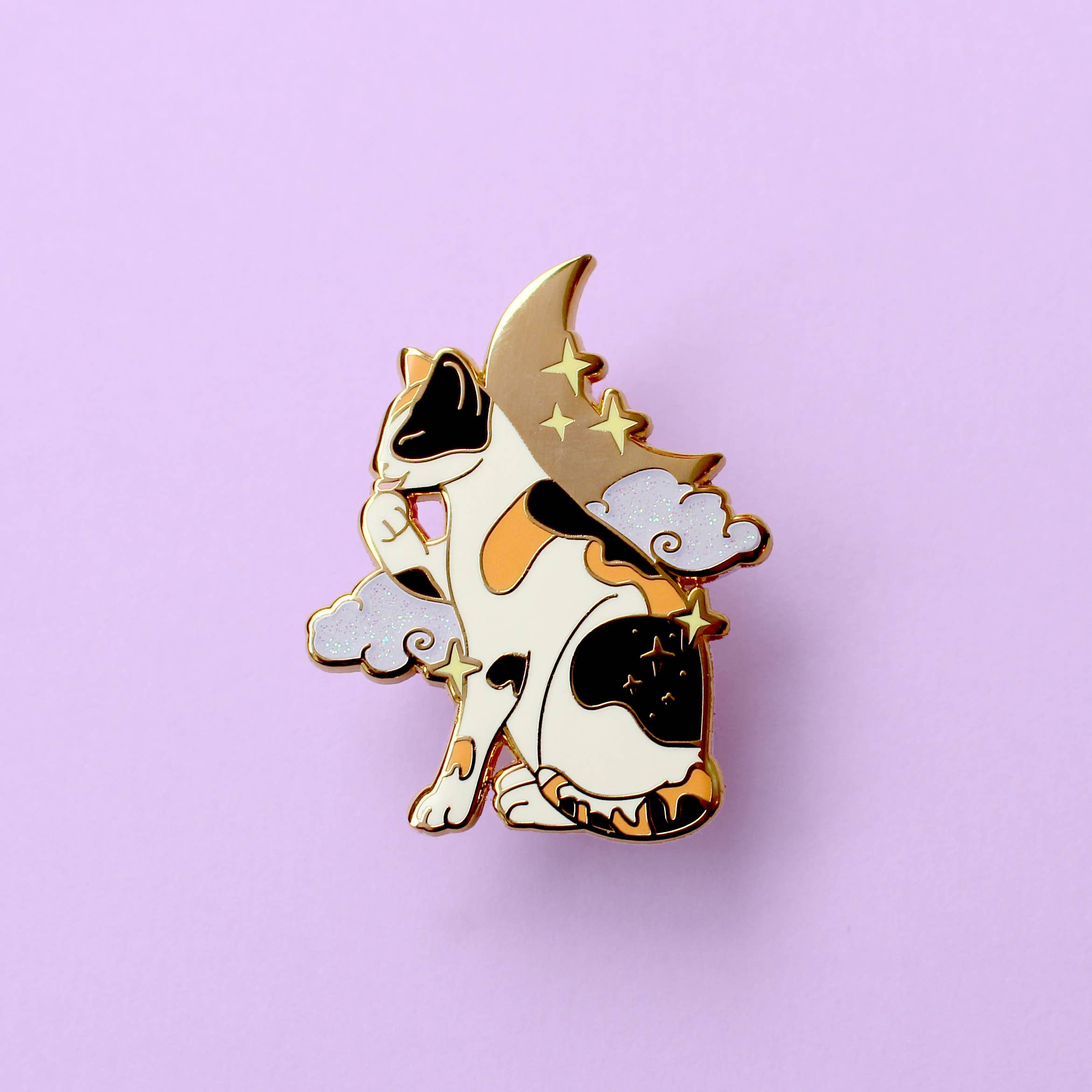Glitter Punk - Calico Cat Enamel Pin