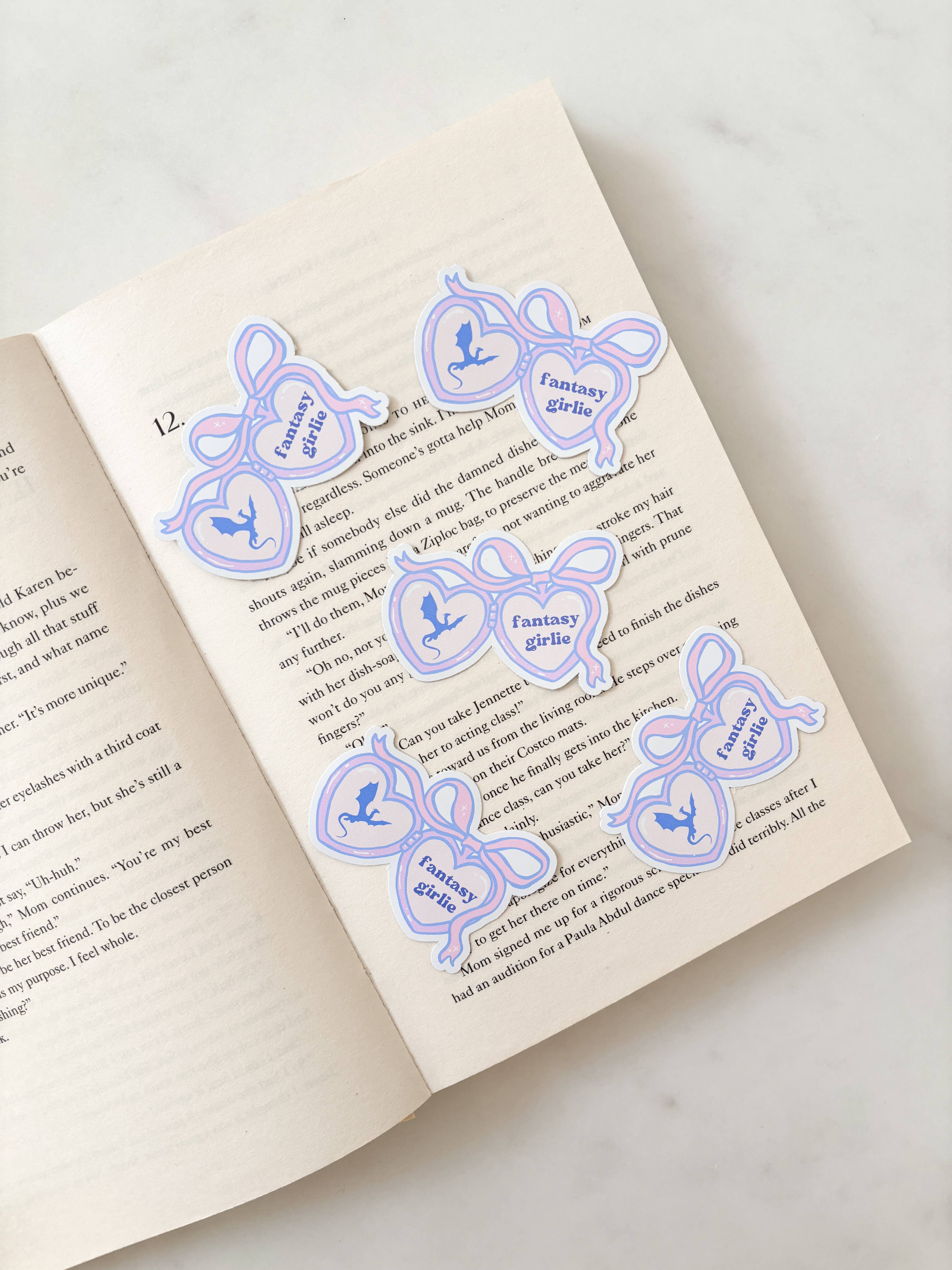 Fantasy Reader Sticker | Coquette Bow Locket Sticker