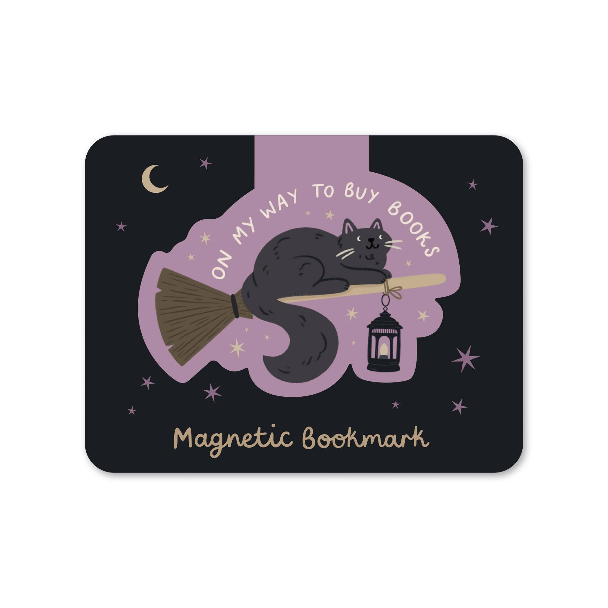 Witch Cat Magnetic Bookmark - Fantasy Literary Gifts