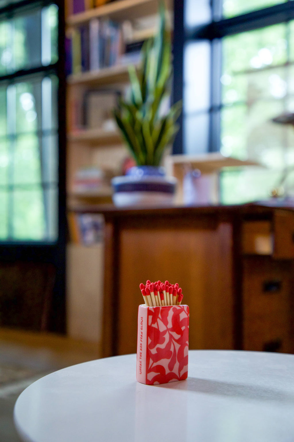 Ceramic Book-Shaped Match Holder & Bud Vase