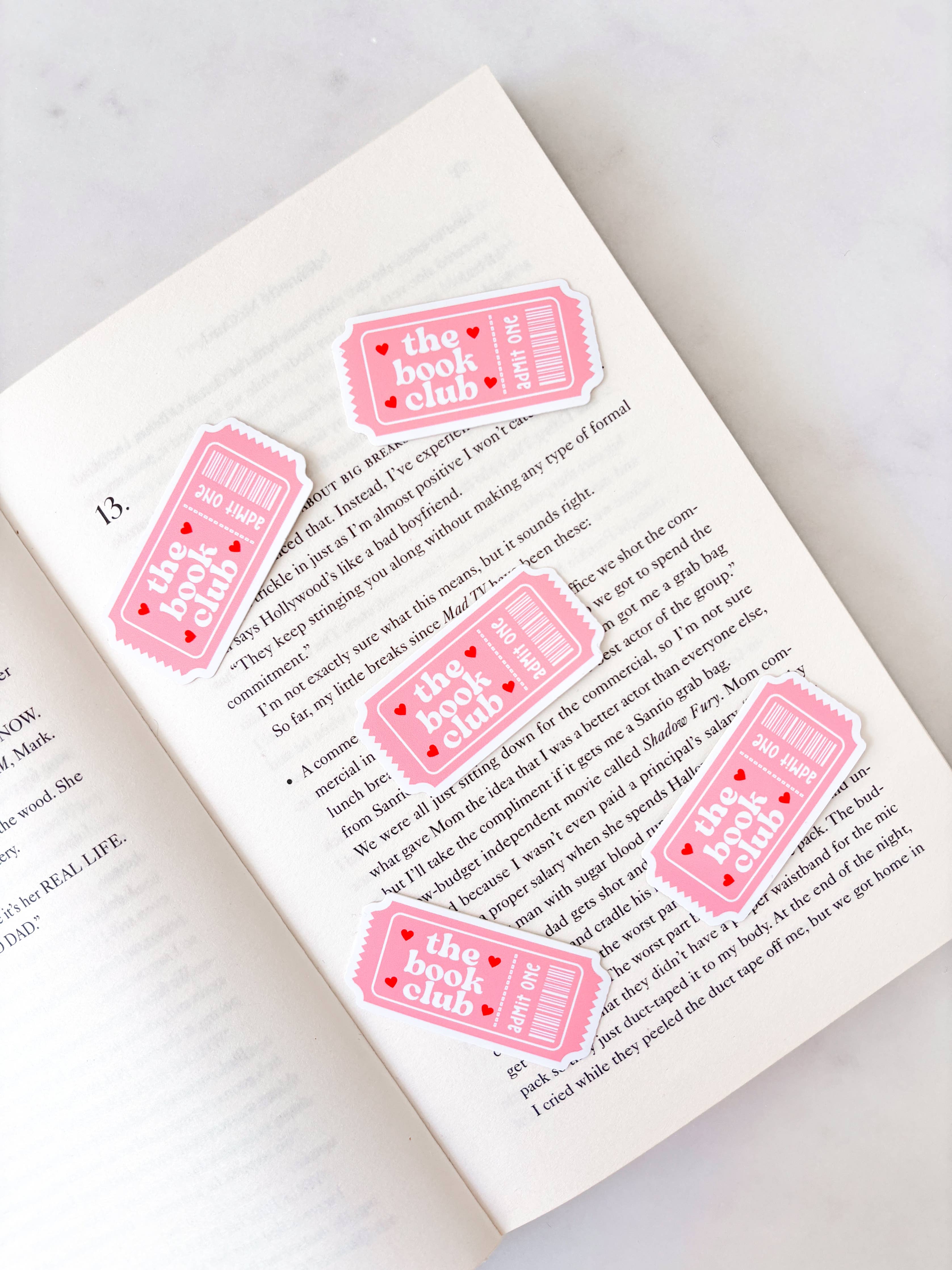 The Book Club Ticket Sticker
