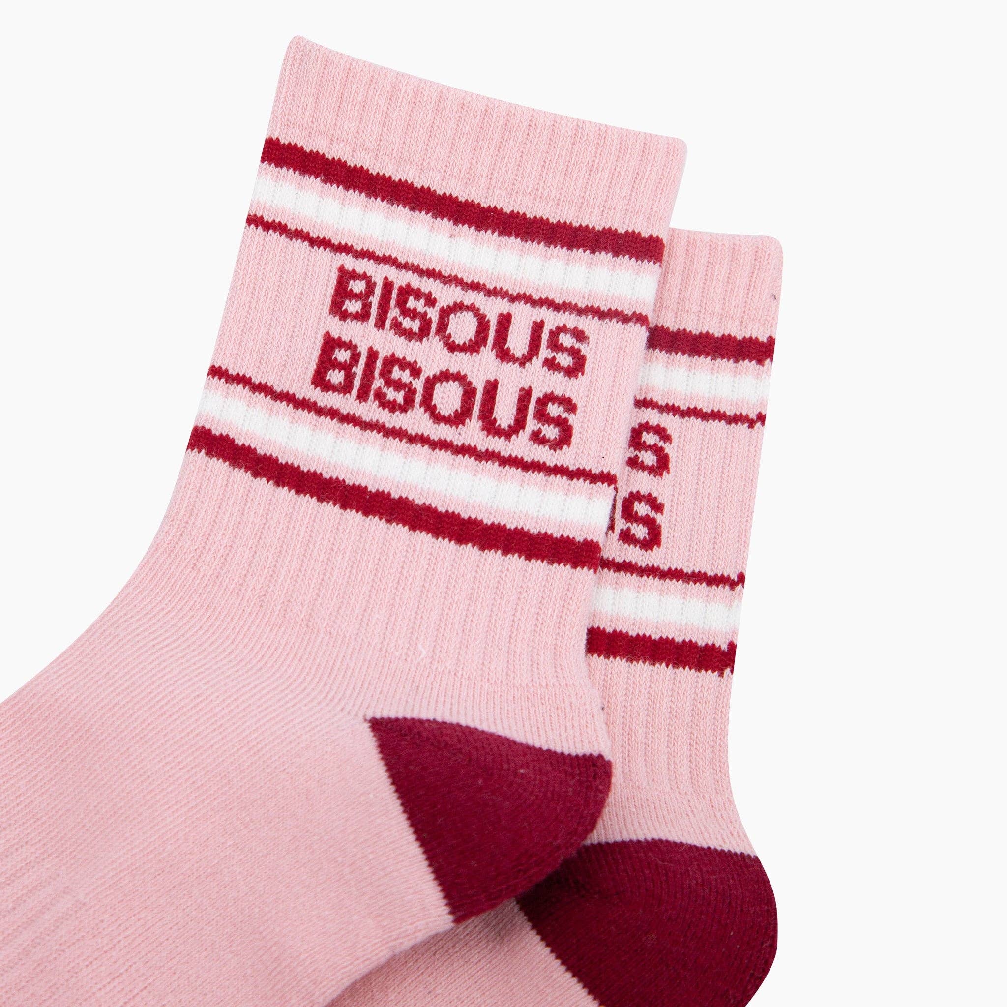 Bisous Bisous Organic Cotton Sports Socks in Pink